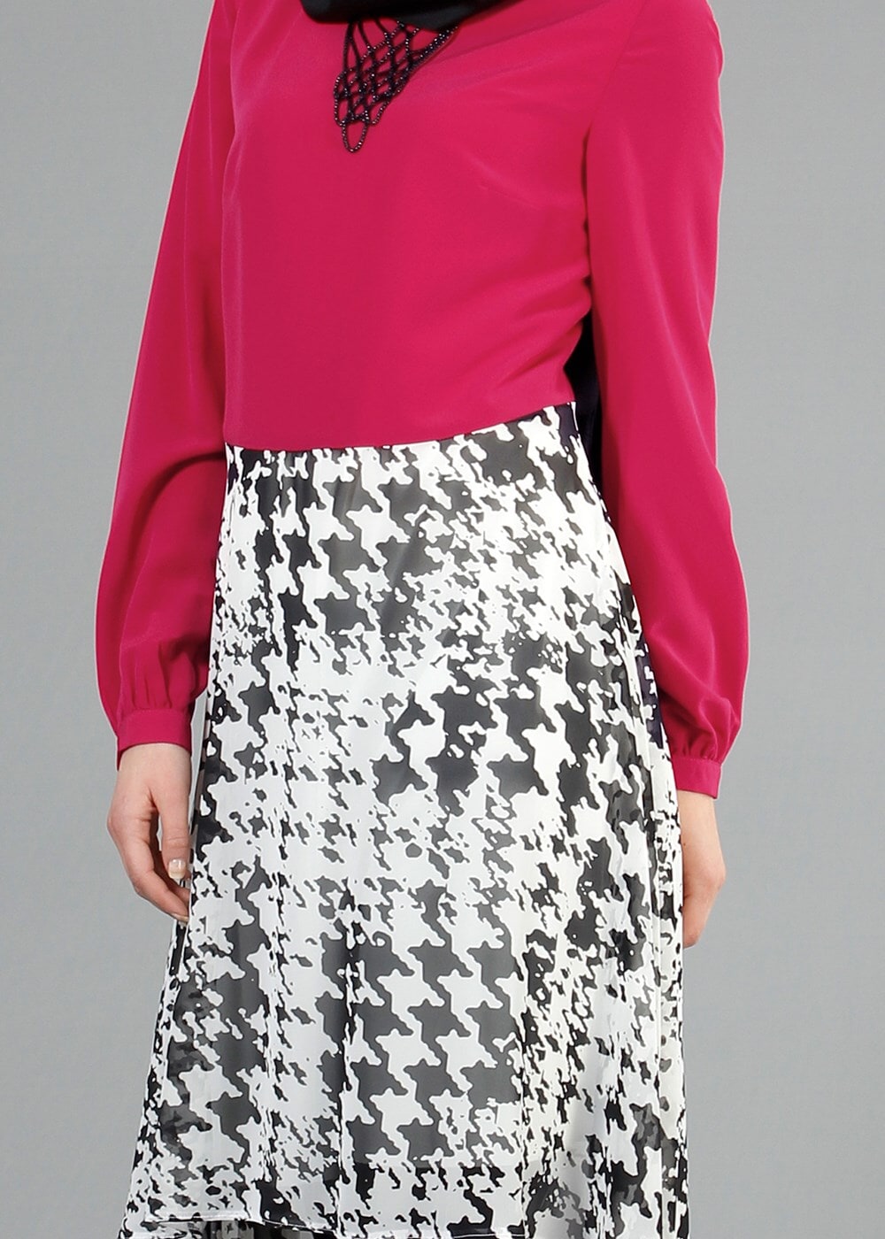 Tesettür giyim FUŞYA T 4642 Criss Tunik-Alv Fashion