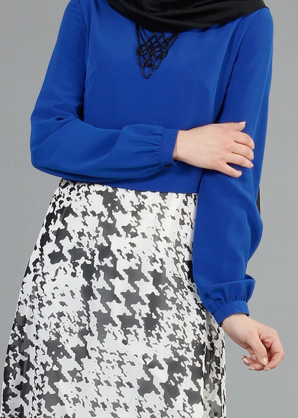 Tesettür giyim LACİVERT T 4642 Criss Tunik-Alv Fashion