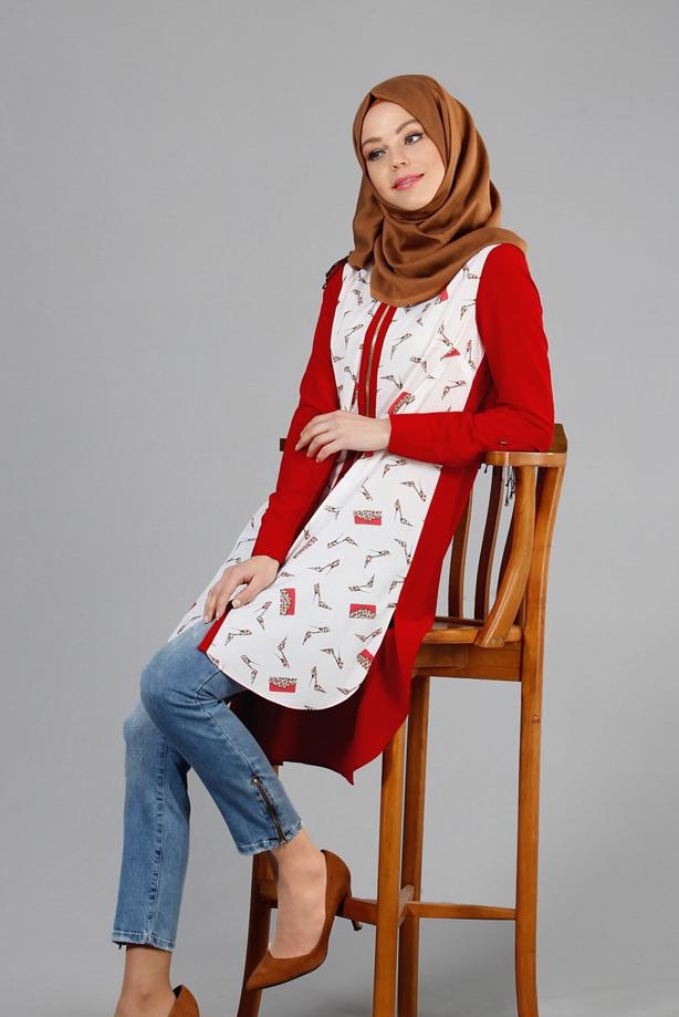 Hijab clothing  T 4646 Criss Tesettür Tunik-Alv Fashion - TRENDTESETTÜR