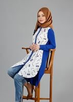 Tesettür giyim LACİVERT T 4646 Criss Tesettür Tunik-Alv Fashion