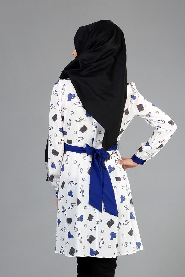 Vêtements hijab  T 4679 Verso Tesettür Tunik-Alv Fashion - TRENDTESETTÜR