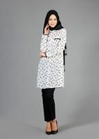 Tesettür giyim KREM T 4681 Rosa Tesettür Tunik-Alv Fashion