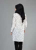 Tesettür giyim KREM T 4681 Rosa Tesettür Tunik-Alv Fashion