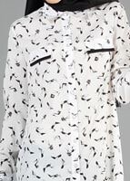 Tesettür giyim KREM T 4681 Rosa Tesettür Tunik-Alv Fashion