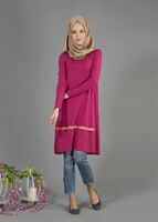 Tesettür giyim FUŞYA T 4692 New Viskon Tesettür Tunik-Alv Fashion