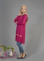 Tesettür giyim FUŞYA T 4692 New Viskon Tesettür Tunik-Alv Fashion