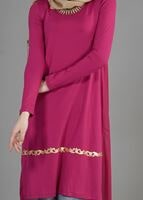 Tesettür giyim FUŞYA T 4692 New Viskon Tesettür Tunik-Alv Fashion