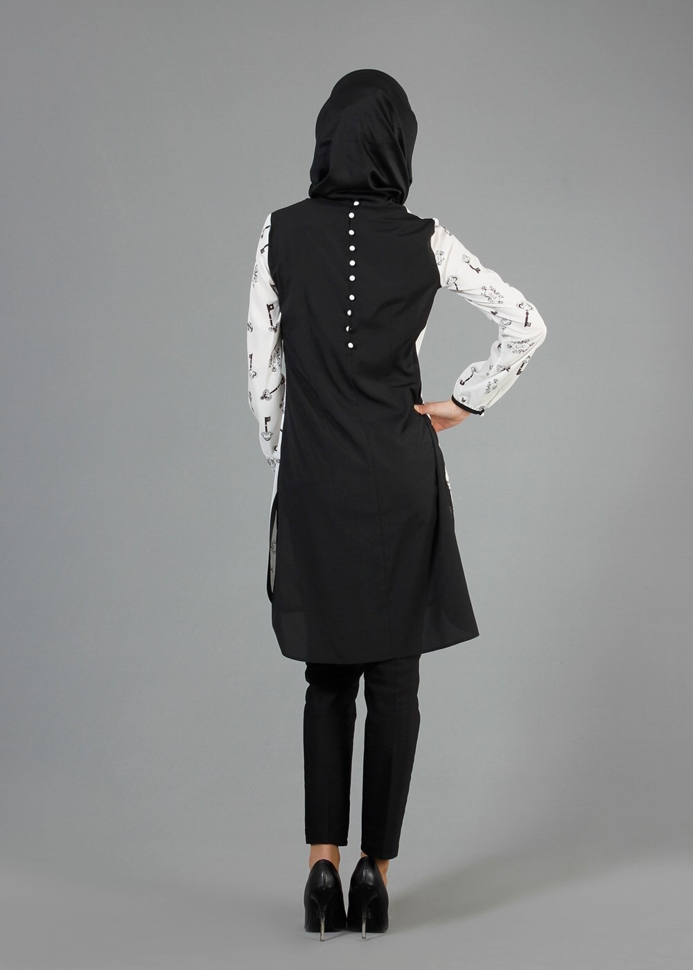 Tesettür giyim KREM T 4696 Rosa Tunik-Alv Fashion