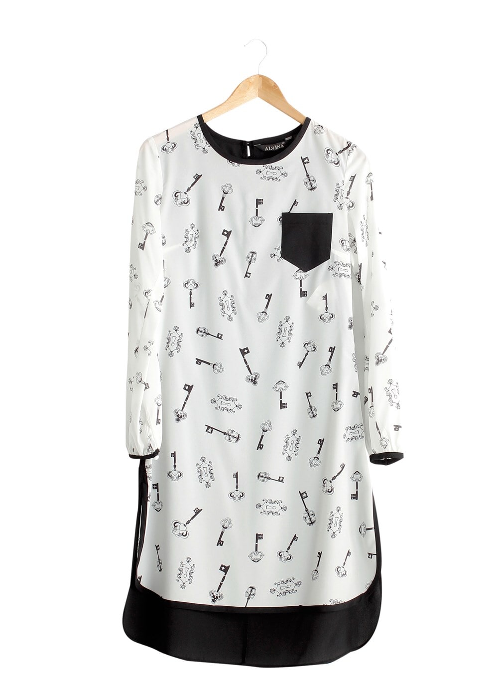 Tesettür giyim KREM T 4696 Rosa Tunik-Alv Fashion