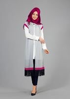 Hijab clothing CREAM T 4710 Maglia Tesettür Tunik-Alv Fashion