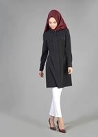 Tesettür giyim SİYAH T 4720 Eleta Tunik-Alv Fashion