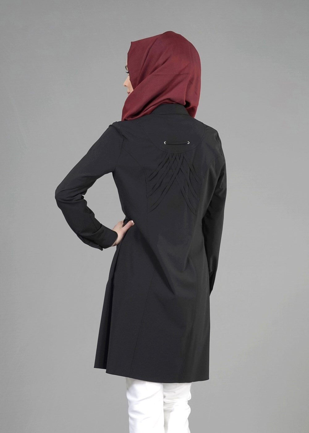 Tesettür giyim SİYAH T 4720 Eleta Tunik-Alv Fashion