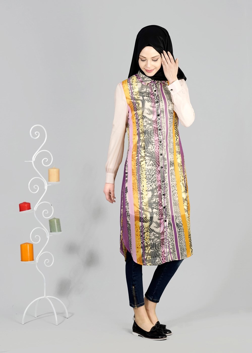 Tesettür giyim MOR T 4777 Neptün Tesettür Tunik-Alv Fashion