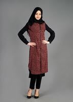 Tesettür giyim YEŞİL LEOPAR DESENLİ TUNİK T 4812