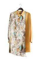 Tesettür giyim YEŞİL T 4918 Silky Crep Tesettür Tunik-Alv Fashion