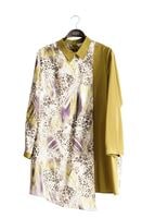 Tesettür giyim YEŞİL T 4918 Silky Crep Tesettür Tunik-Alv Fashion