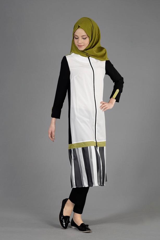 Tesettür giyim  T 4925 İndila Tesettür Tunik-Alv Fashion - TRENDTESETTÜR
