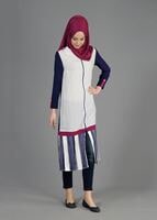 Tesettür giyim LACİVERT T 4925 İndila Tesettür Tunik-Alv Fashion