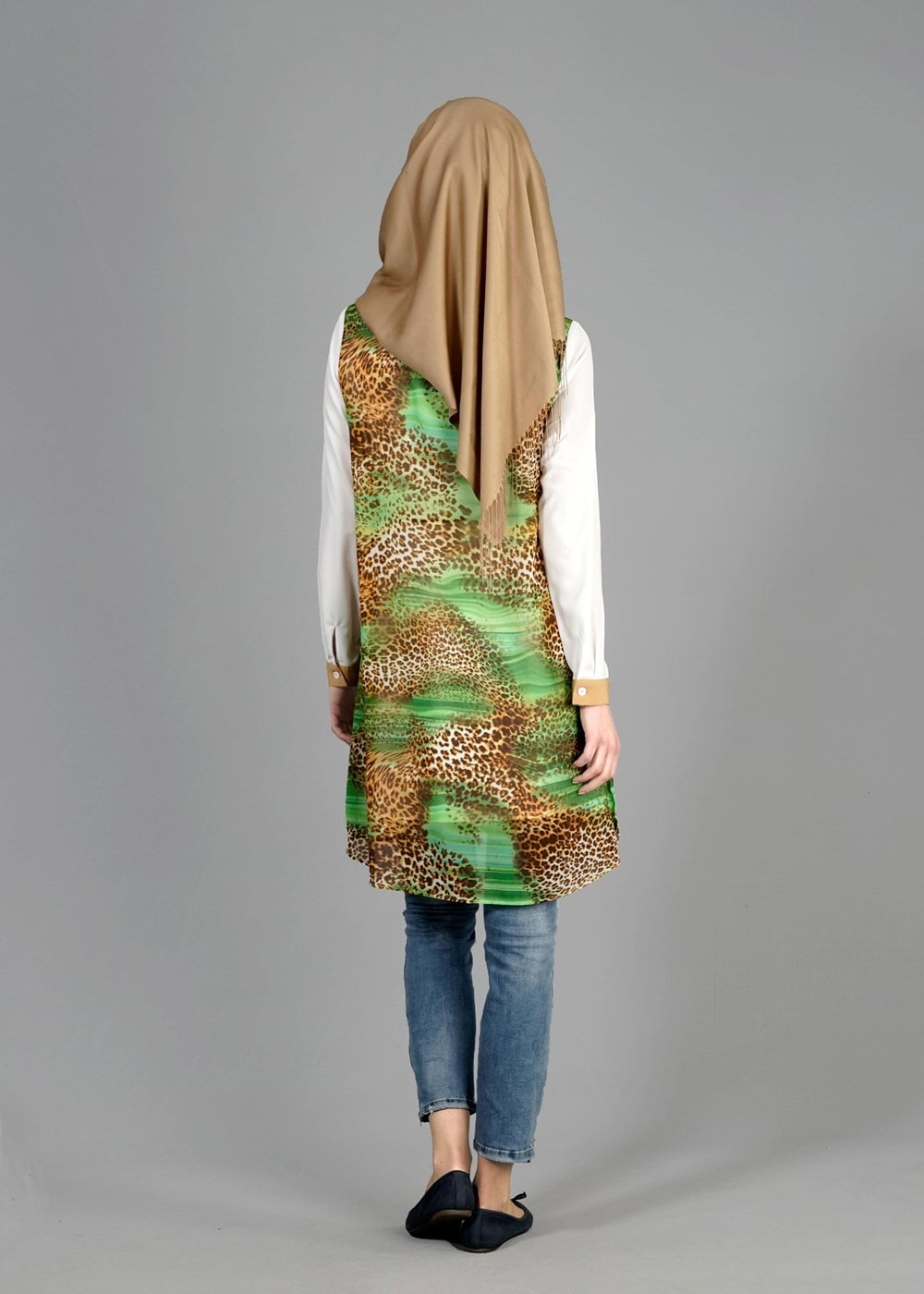 Tesettür giyim YEŞİL T 4947 Neptün Tesettür Tunik-Alv Fashion