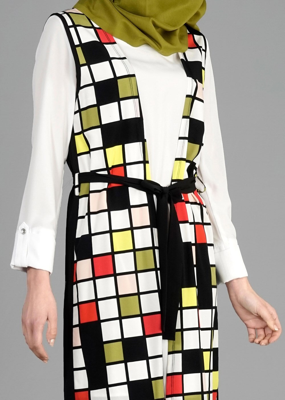 Tesettür giyim KIRMIZI T 4951 Lavin 2 li Tesettür Tunik-Alv Fashion