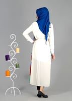 Tesettür giyim KIRMIZI RENKLİ ŞERİTLİ CEKET 4952 