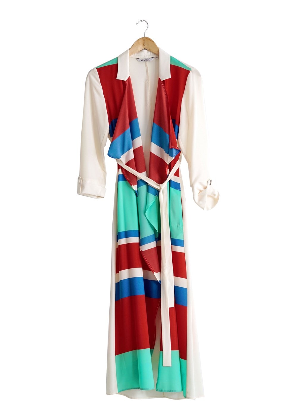 Tesettür giyim KIRMIZI RENKLİ ŞERİTLİ CEKET 4952 