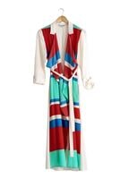 Tesettür giyim KIRMIZI RENKLİ ŞERİTLİ CEKET 4952 