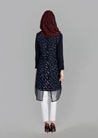 Tesettür giyim LACİVERT T 4956 Rosa Tesettür Tunik-Alv Fashion