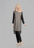 Tesettür giyim PUDRA T 4956 Rosa Tesettür Tunik-Alv Fashion