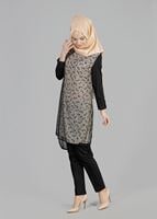 Tesettür giyim PUDRA T 4956 Rosa Tesettür Tunik-Alv Fashion
