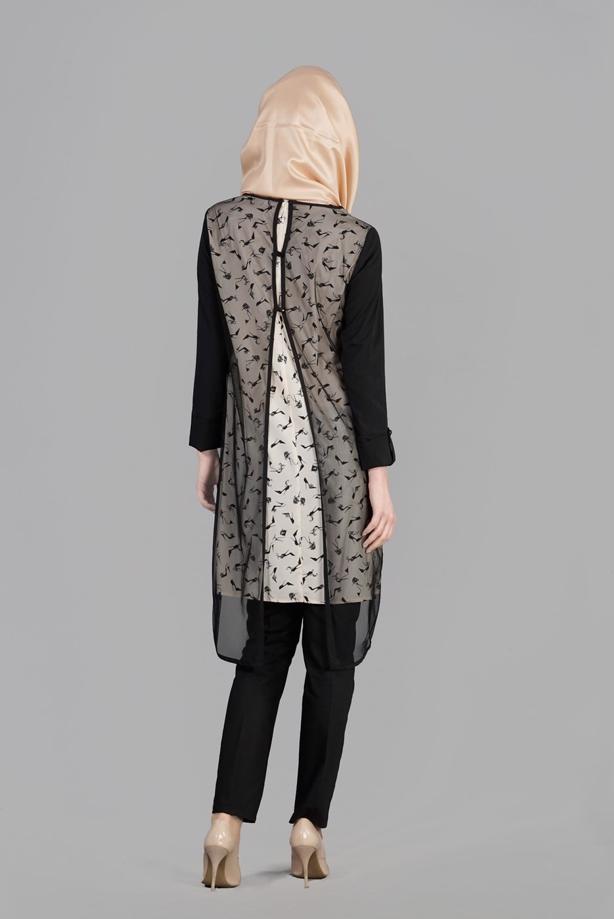 Tesettür giyim  T 4956 Rosa Tesettür Tunik-Alv Fashion - TRENDTESETTÜR