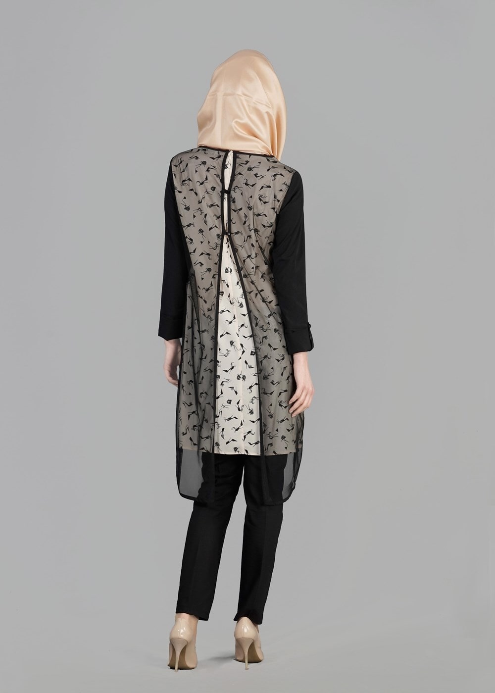 Tesettür giyim PUDRA T 4956 Rosa Tesettür Tunik-Alv Fashion