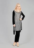 Tesettür giyim KREM T 4956 Rosa Tesettür Tunik-Alv Fashion