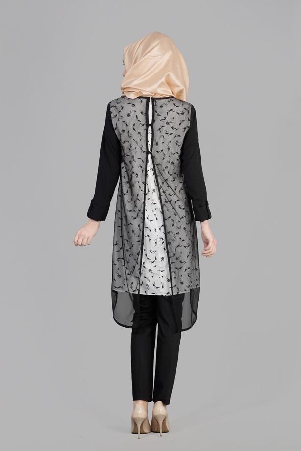 Tesettür giyim  T 4956 Rosa Tesettür Tunik-Alv Fashion - TRENDTESETTÜR