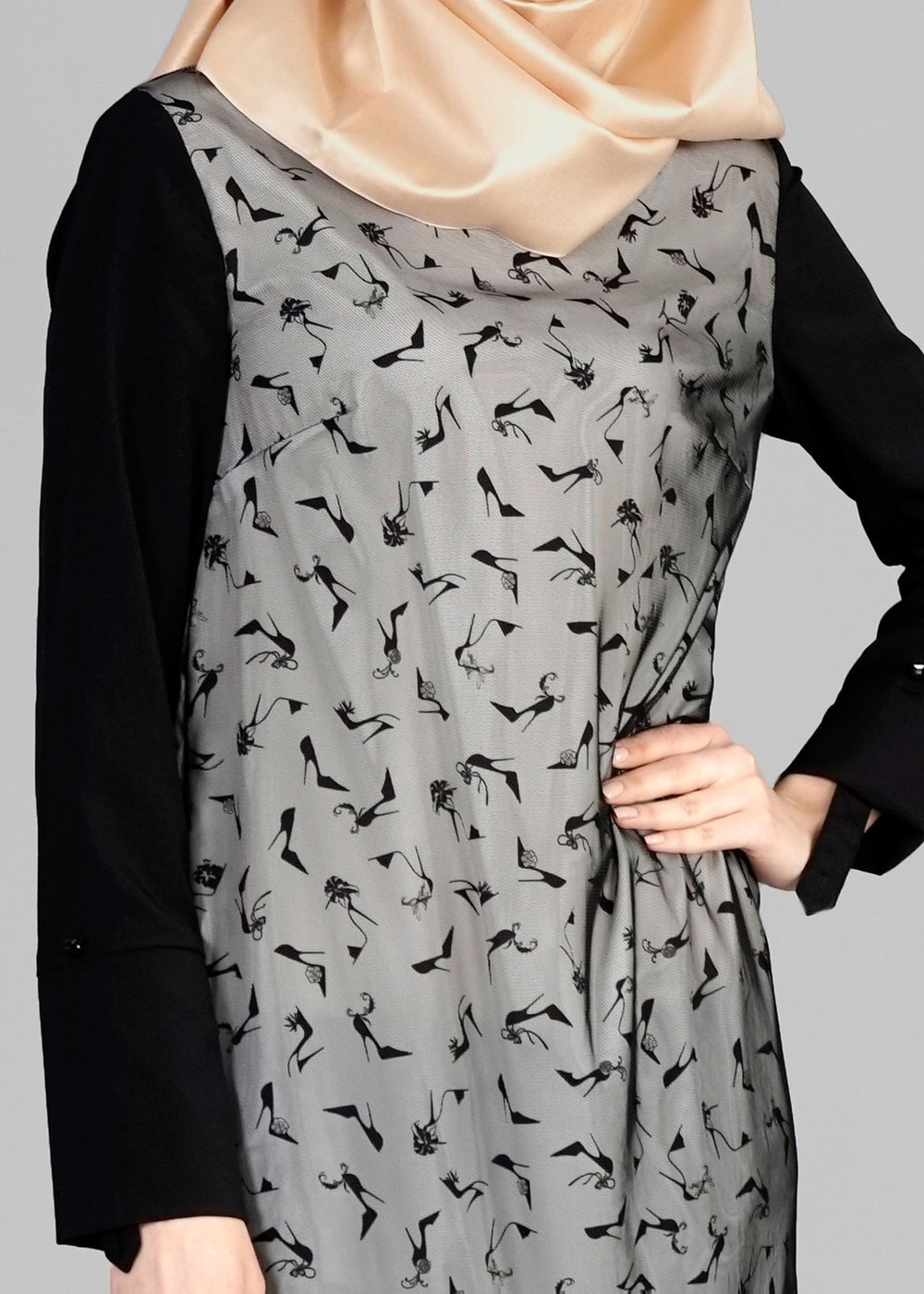 Tesettür giyim KREM T 4956 Rosa Tesettür Tunik-Alv Fashion