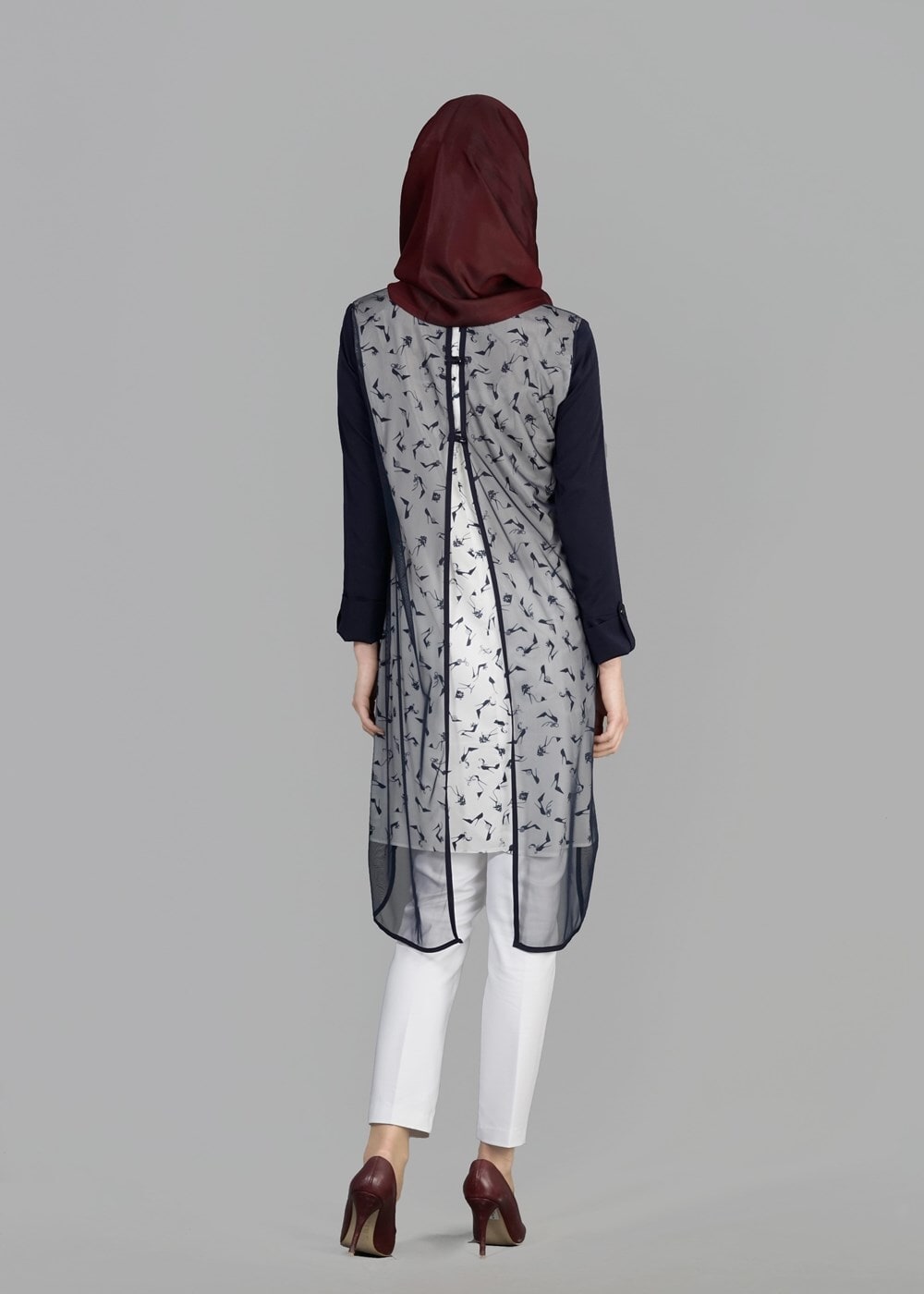 Tesettür giyim KREM T 4956 Rosa Tesettür Tunik-Alv Fashion