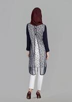 Tesettür giyim KREM T 4956 Rosa Tesettür Tunik-Alv Fashion