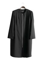 Hijab clothing BLACK T 1529 Duke Tesettür Trench-Alv Fashion