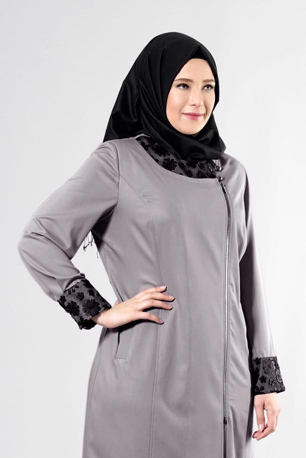Vêtements hijab SABLE T 1543 Natalia Tesettür Trench-Alv Fashion - TRENDTESETTÜR