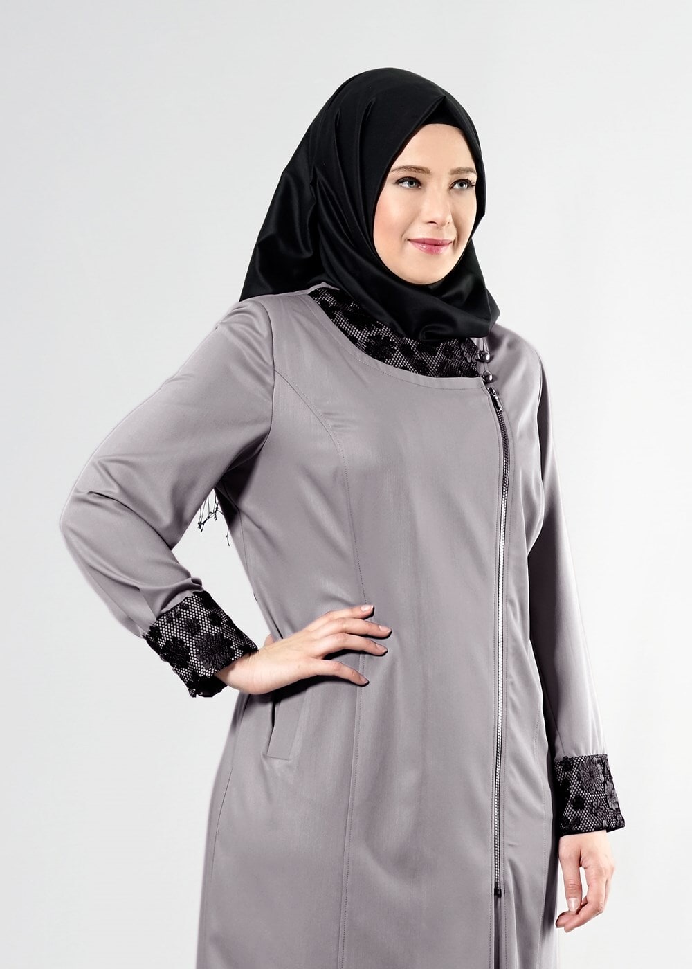 Hijab clothing SAND T 1543 Natalia Tesettür Trench-Alv Fashion