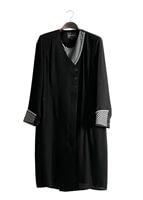 Hijab clothing BLACK T 1587 Esma Tesettür Trench-Alv Fashion