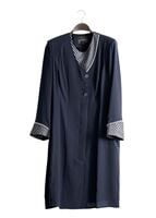 Hijab clothing NAVY BLUE T 1587 Esma Tesettür Trench-Alv Fashion