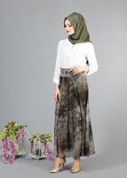 Vêtements hijab KAKI T 2405 Yüceller Mevlana Şifon Etek
