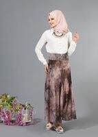 Hijab clothing POWDER T 2405 Yüceller Mevlana Şifon Etek