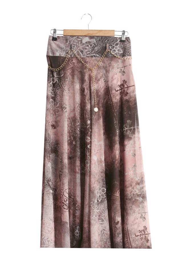 Vêtements hijab  T 2405 Yüceller Mevlana Şifon Etek - TRENDTESETTÜR