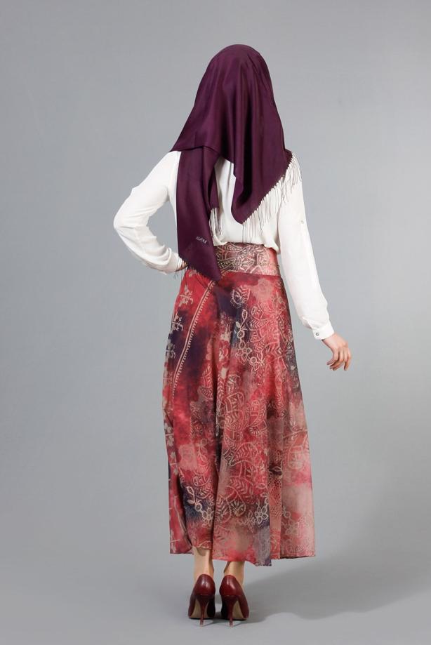 Vêtements hijab  T 2405 Yüceller Mevlana Şifon Etek - TRENDTESETTÜR