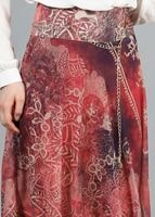 Vêtements hijab POURPRE T 2405 Yüceller Mevlana Şifon Etek