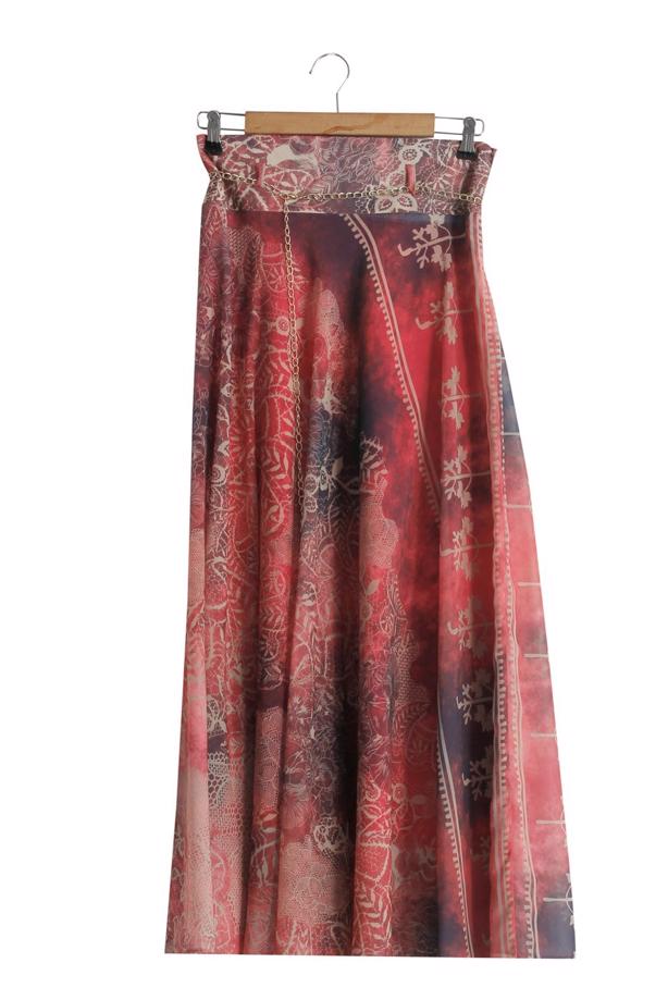 Vêtements hijab  T 2405 Yüceller Mevlana Şifon Etek - TRENDTESETTÜR