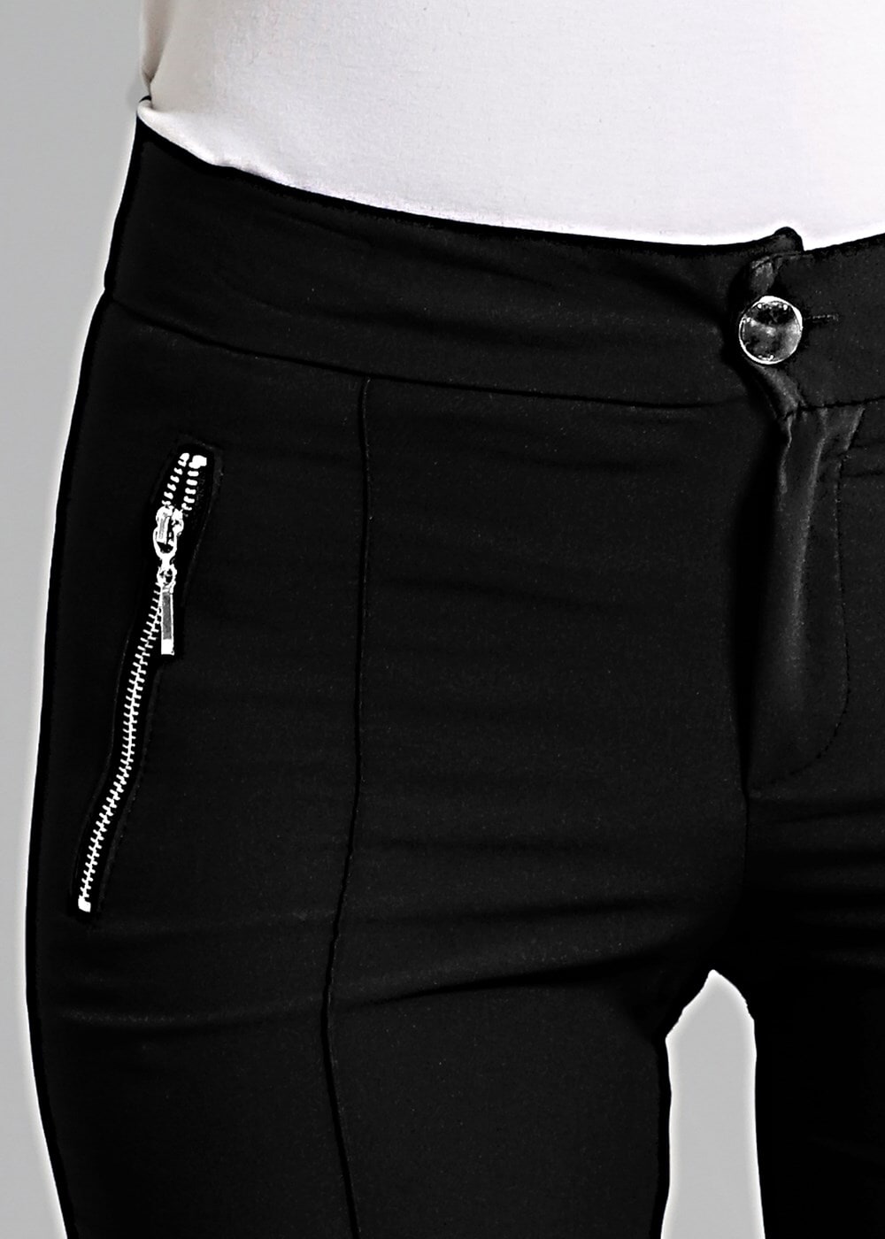 Vêtements hijab NOIR T 2723 Yüceller Fermuar Detaylı Pantolon