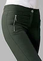 Vêtements hijab VERT T 2723 Yüceller Fermuar Detaylı Pantolon